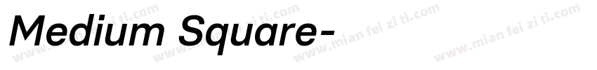 Medium Square字体转换